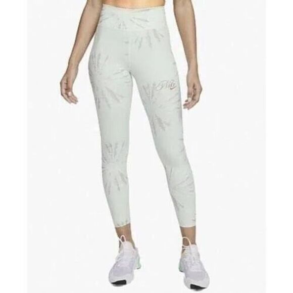 Nike Women's Dri Fit One Luxe Resort Women's Mid-Rise 7/8 Legging Mint Green, S - Picture 1 of 8